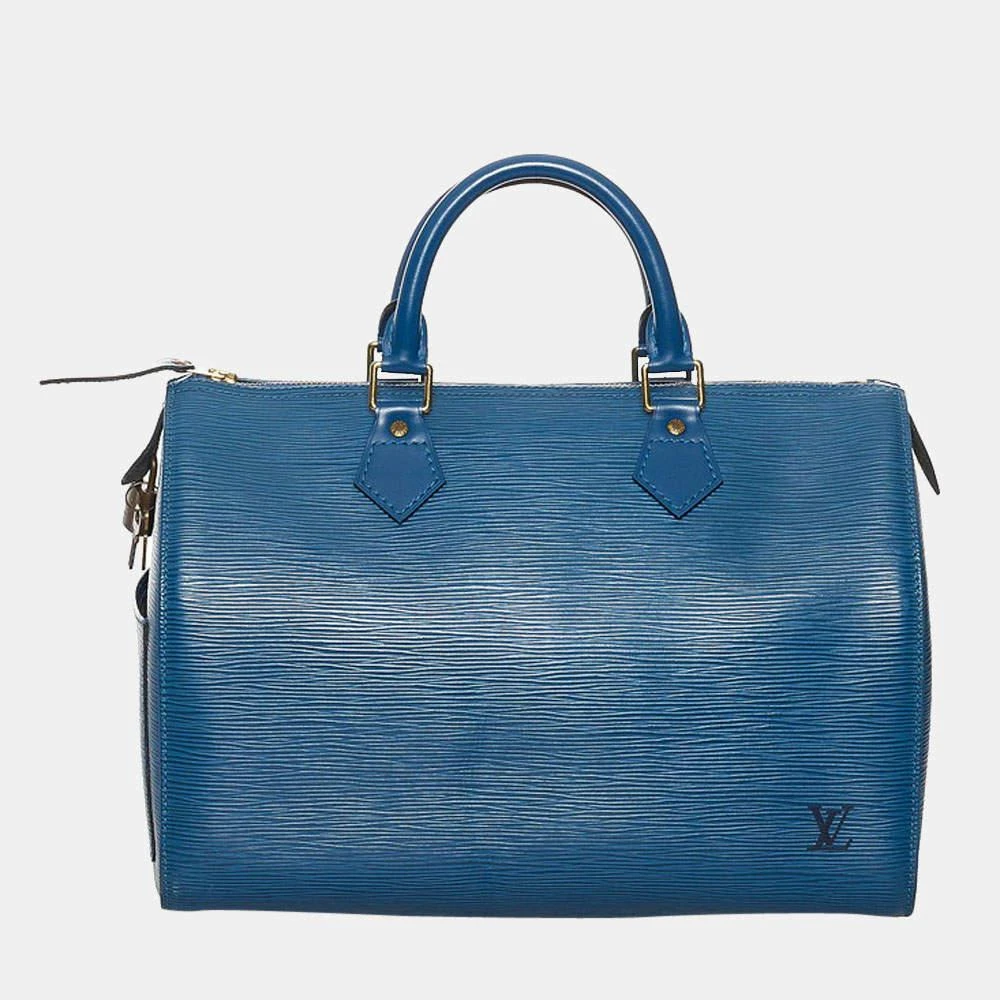 商品[二手商品] Louis Vuitton|Louis Vuitton Blue Epi Leather Speedy 30 Satchel Bag ,价格¥5589,第3张图片详细描述
