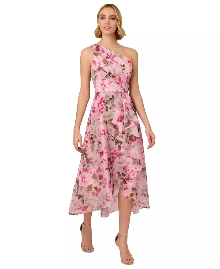 商品Adrianna Papell|Women's Floral One-Shoulder Dress,价格¥627,第1张图片