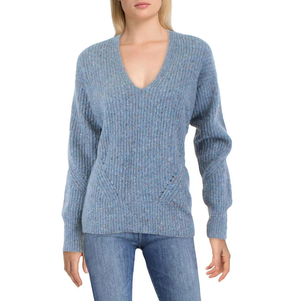 商品Rag & Bone|Rag & Bone Womens Eco Donegal V-Neck Plunging Sweater,价格¥1019,第2张图片详细描述