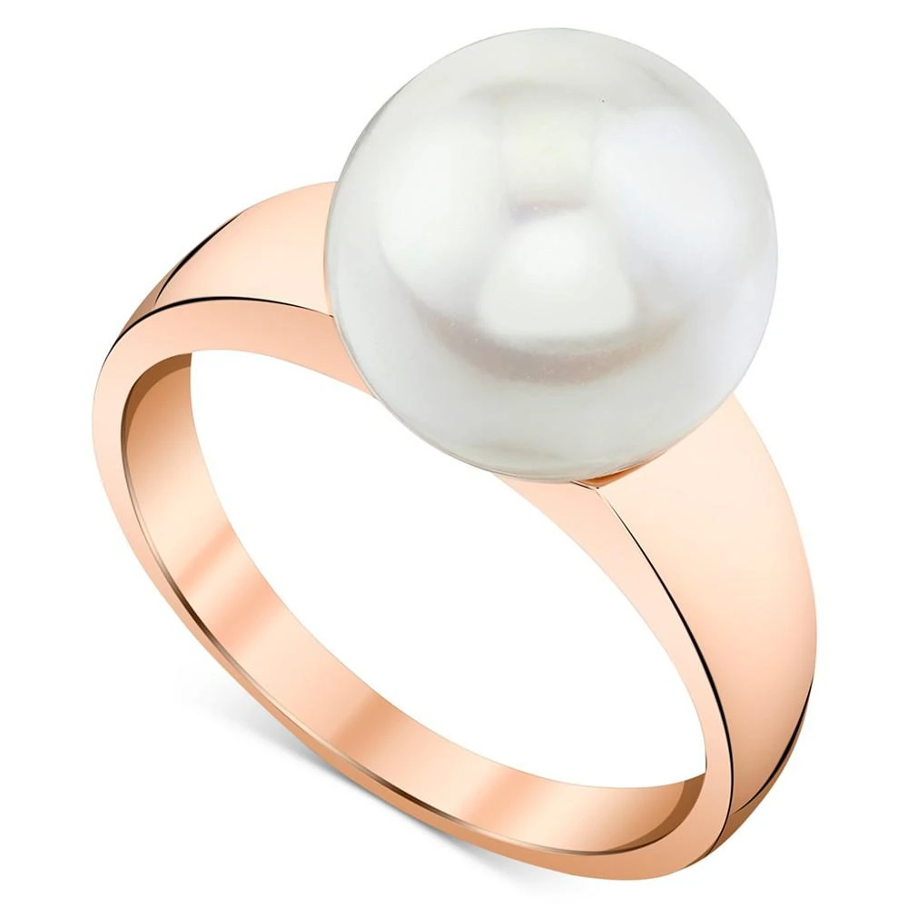 商品Macy's|Cultured Freshwater Pearl (11mm) Solitaire Ring in 14k Rose Gold,价格¥5677,第1张图片