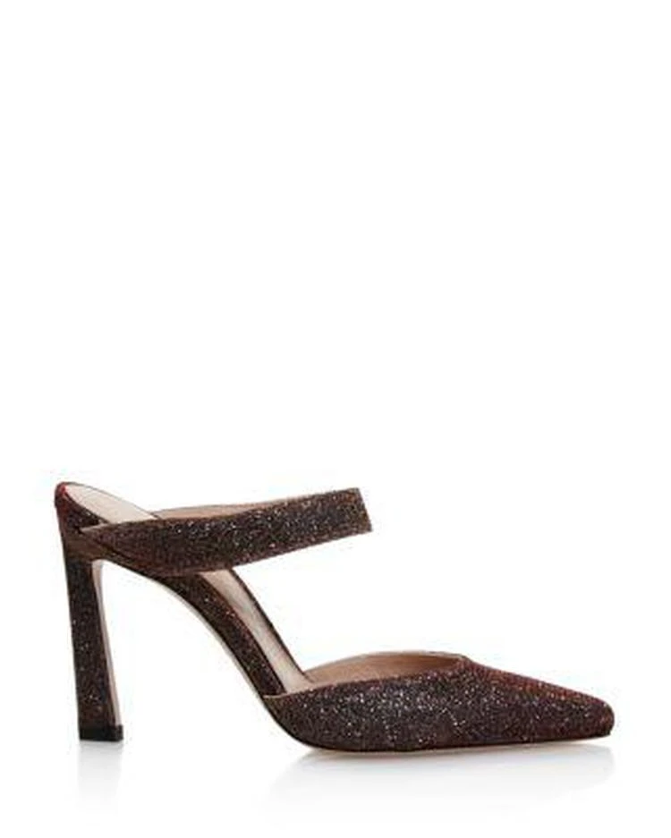 商品Stuart Weitzman|Women's Metallic High-Heel Mule Pumps,价格¥1611,第2张图片详细描述