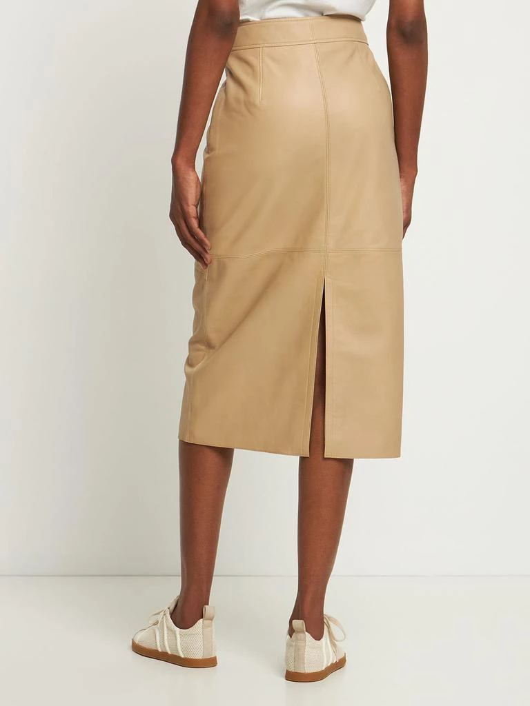 商品The Frankie Shop|Heather Leather Midi Pencil Skirt,价格¥2100,第2张图片详细描述