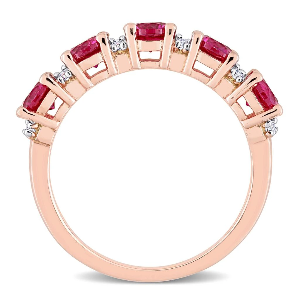 商品Julianna B|Created Ruby and White Sapphire Semi Eternity Ring,价格¥786,第3张图片详细描述