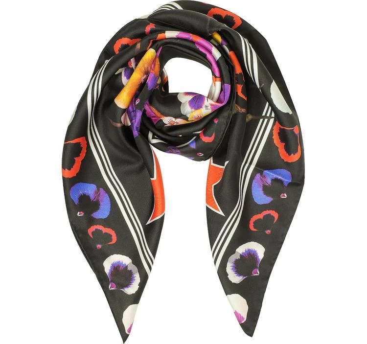 商品Givenchy|Givenchy 74 Floral Print Silk Square Scarf,价格¥1278,第1张图片