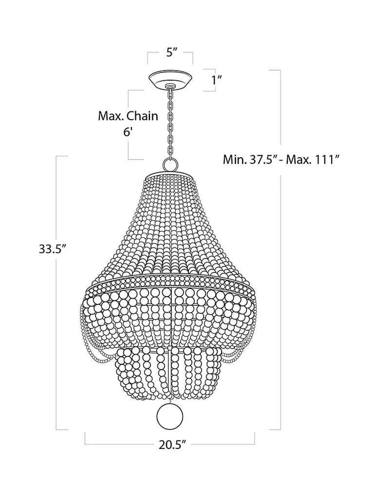 商品Regina Andrew|LA Modern Malibu Chandelier,价格¥15851,第5张图片详细描述