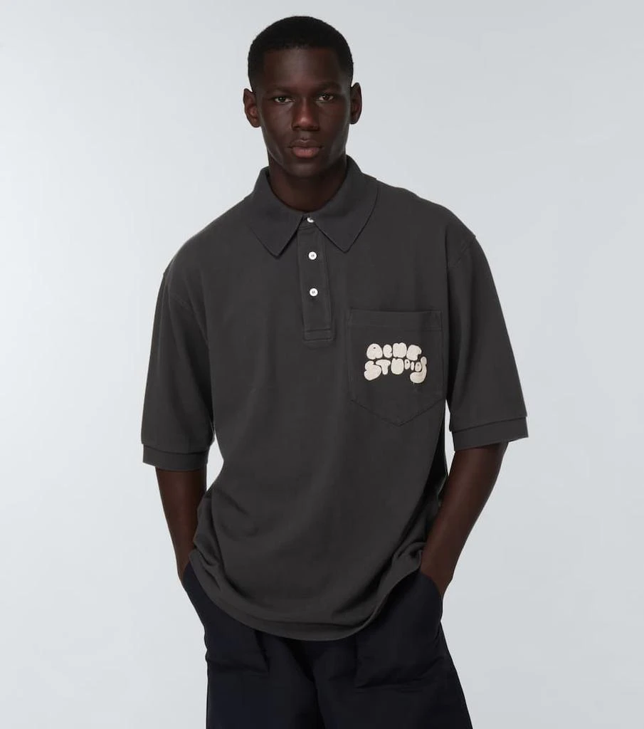 商品Acne Studios|棉质珠地布刺绣Polo衫,价格¥1895,第3张图片详细描述