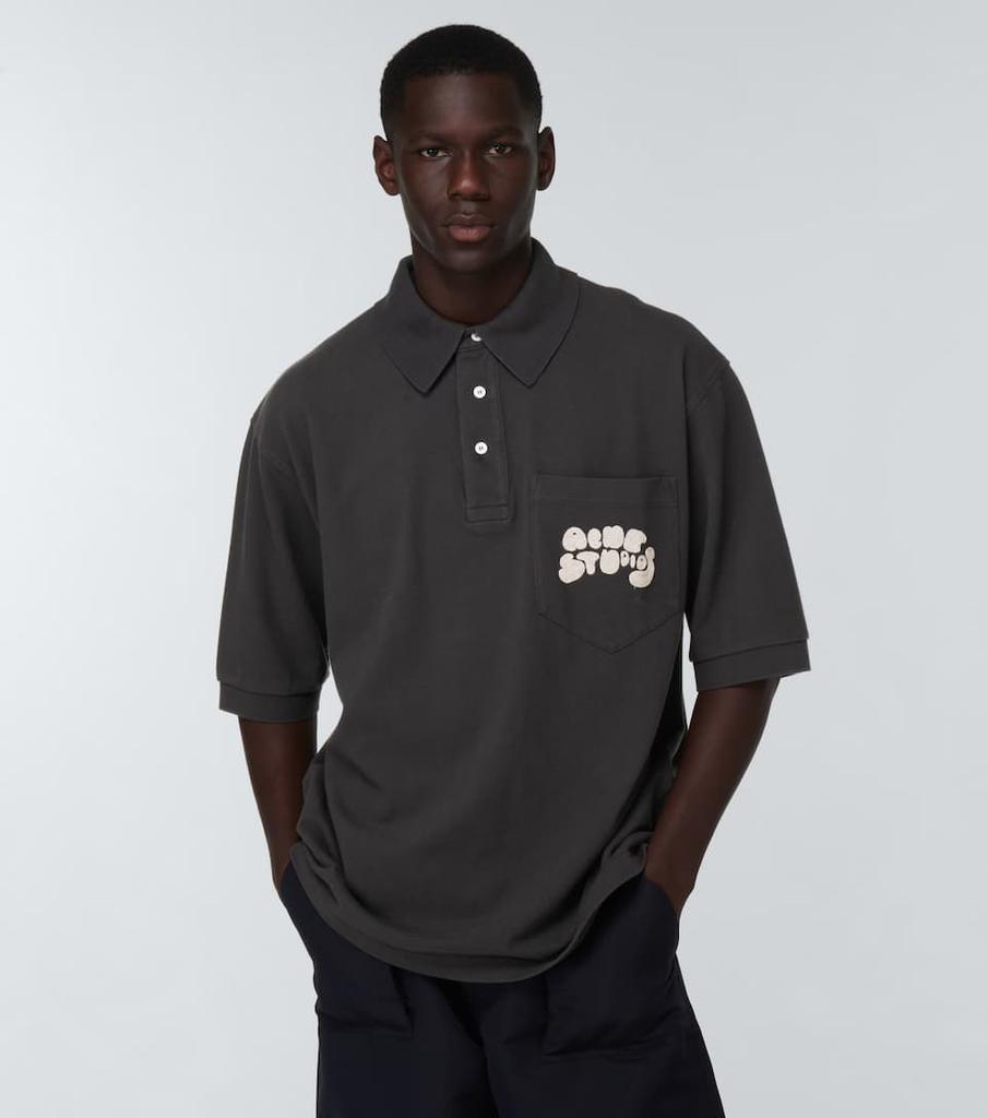 商品Acne Studios|棉质珠地布刺绣Polo衫,价格¥1706,第5张图片详细描述