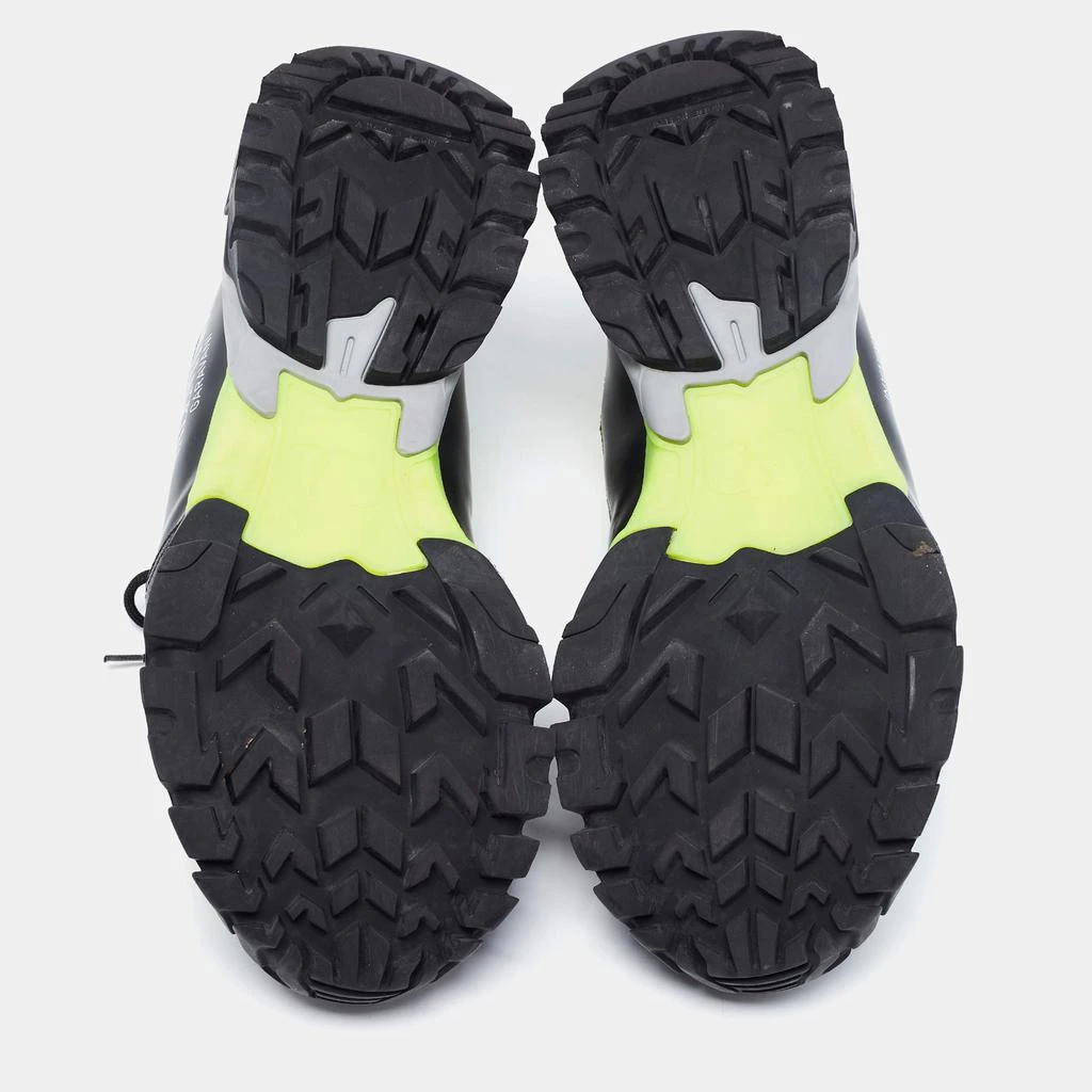 Valentino Black/Neon Green Leather and Mesh Climber Low-Top Sneakers Size 39 商品