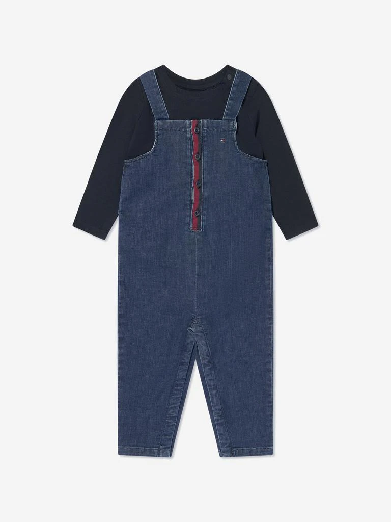 商品Tommy Hilfiger|Tommy Hilfiger Baby Dungaree Set in Navy,价格¥330,第1张图片