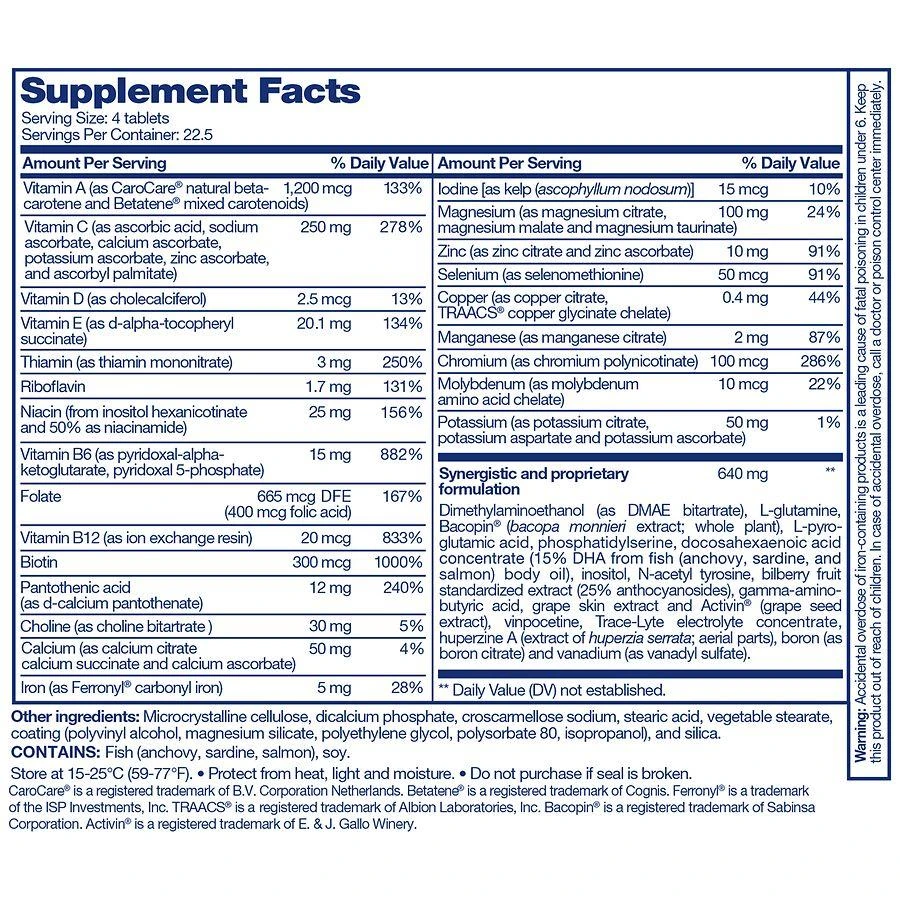 商品Focus Factor|Brain Health Supplement for Brain Performance,价格¥323,第2张图片详细描述