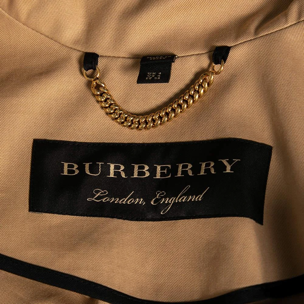 商品[二手商品] Burberry|Burberry Beige Cotton Draped Collar Belted Trench Coat S,价格¥3572,第5张图片详细描述