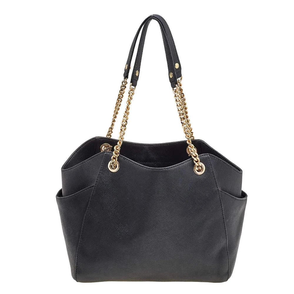 商品[二手商品] Michael Kors|MICHAEL Michael Kors Black Leather Jet Set Travel Chain Tote,价格¥807,第4张图片详细描述