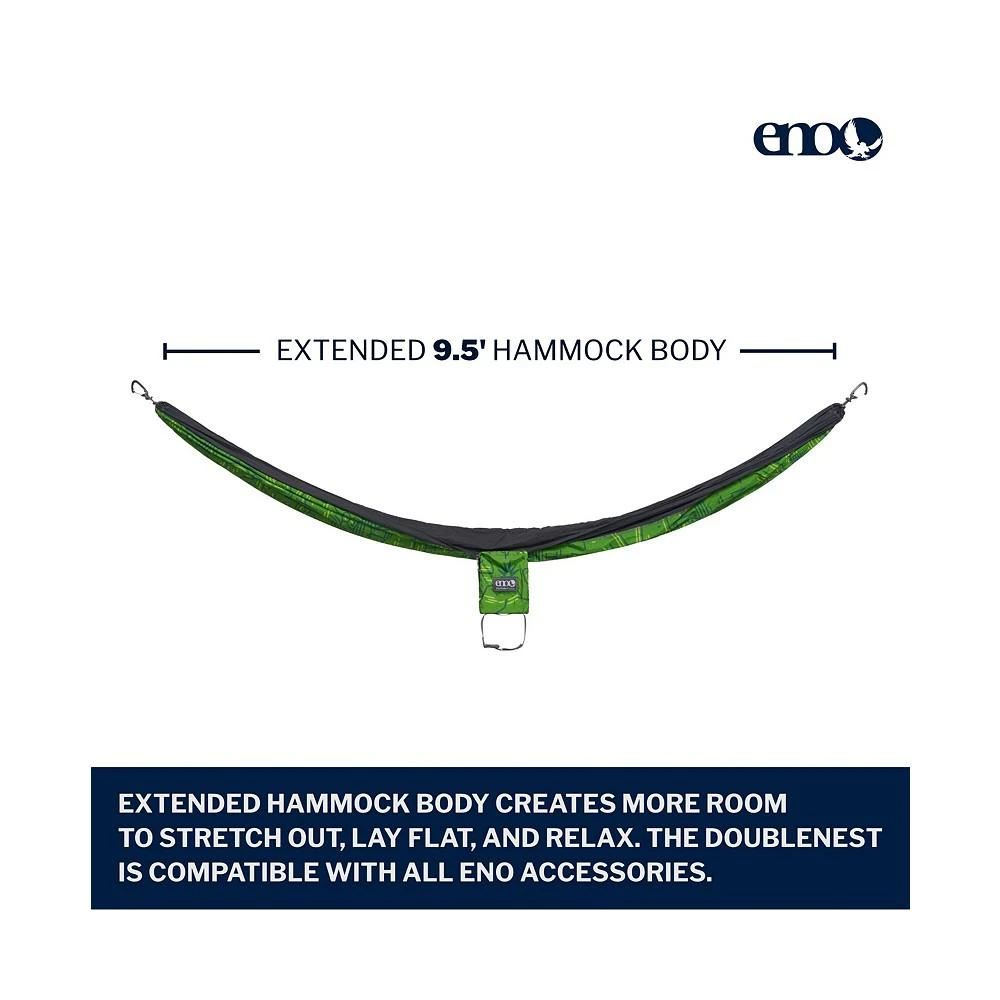 商品ENO|DoubleNest Hammock - Lightweight, Portable, 1 to 2 Person Hammock - For Camping, Hiking, Backpacking, Travel, a Festival, or the Beach - Leave No Trace Special Edition/Charcoal,价格¥632,第2张图片详细描述