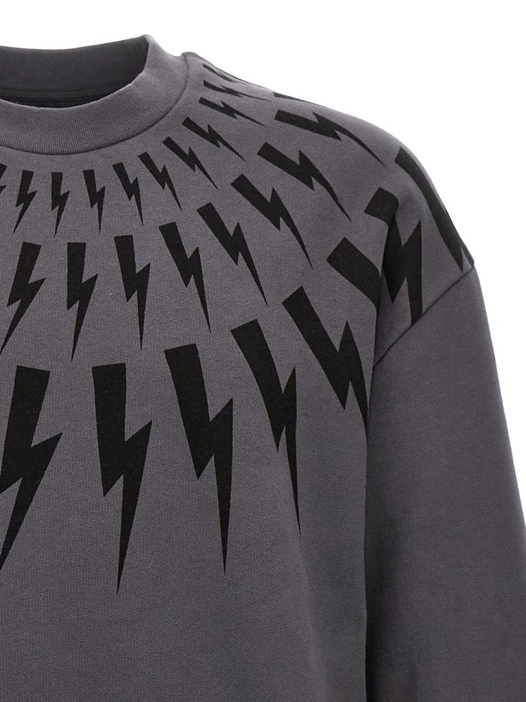 商品Neil Barrett|Neil Barrett Thunderbolt Printed Crewneck Sweatshirt,价格¥1896,第3张图片详细描述