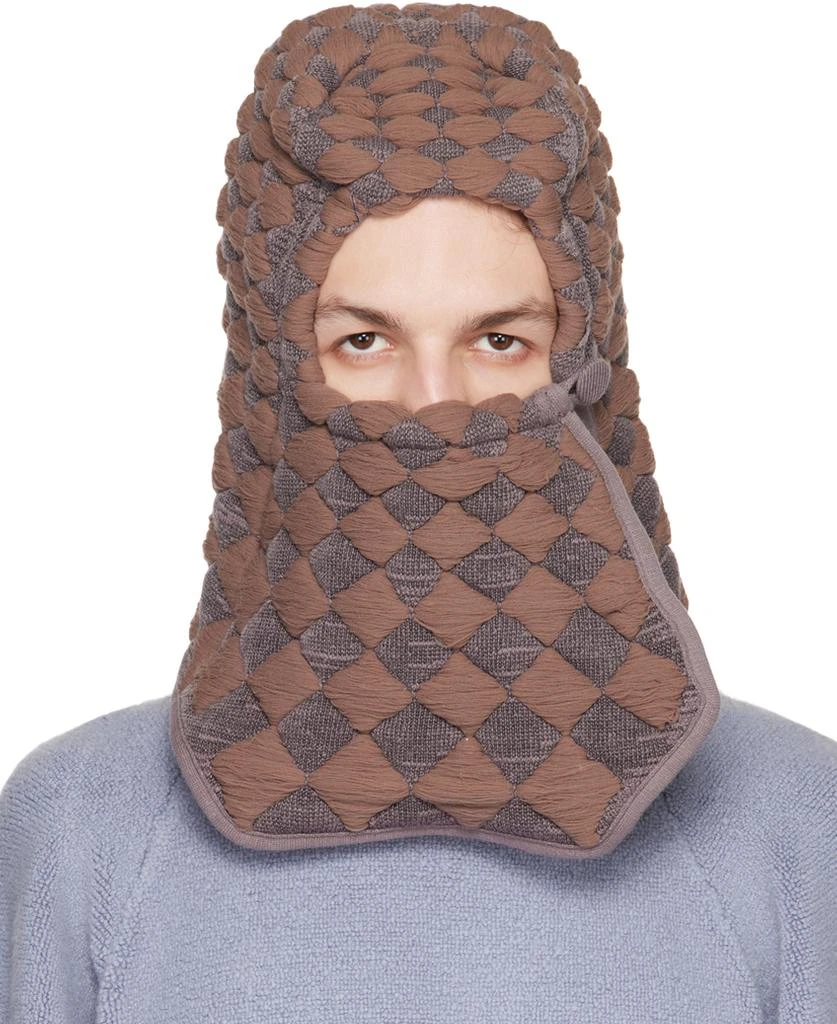 商品Isa Boulder|SSENSE Exclusive Brown Quilting Helmet Hat,价格¥478,第1张图片