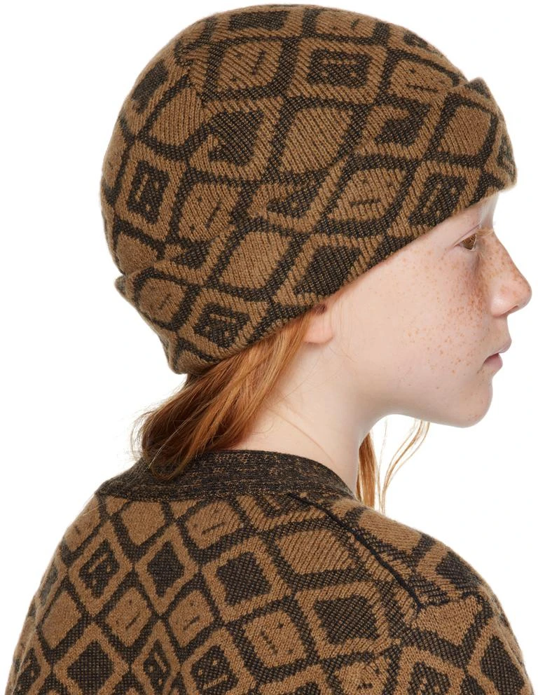 商品Acne Studios|Kids Brown Tiles Beanie,价格¥290,第3张图片详细描述