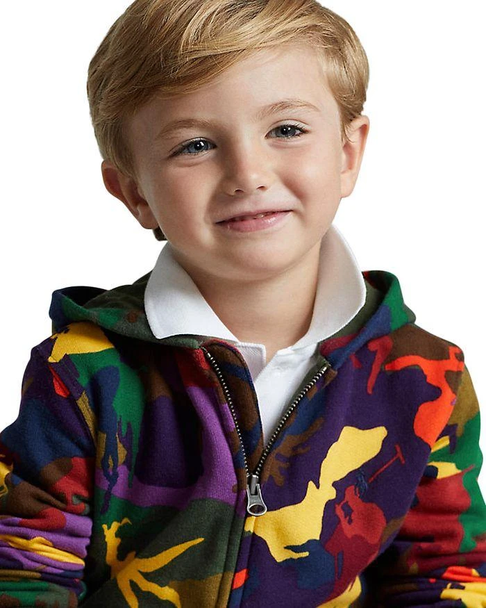 商品Ralph Lauren|Boys' Big Pony Camo Fleece Hoodie - Little Kid,价格¥314,第4张图片详细描述