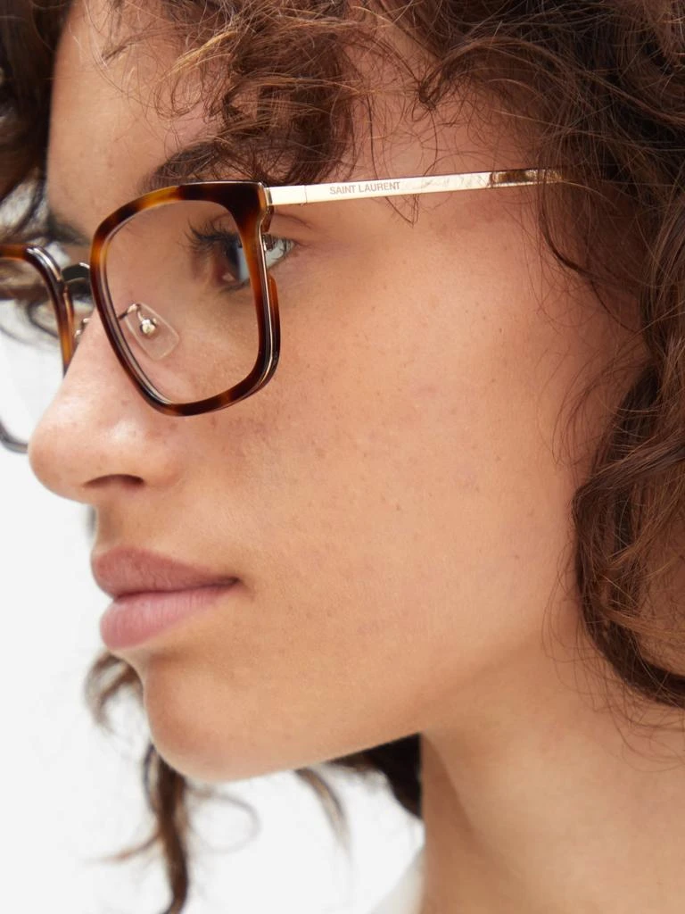 商品Yves Saint Laurent|Square acetate and metal glasses,价格¥2920,第3张图片详细描述