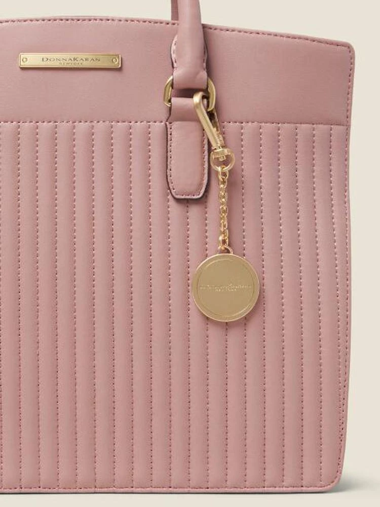 商品DKNY|Pinstripe Quilted Nappa Medium Satchel,价格¥1131,第4张图片详细描述