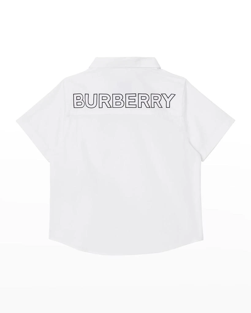 商品Burberry|Boy's Owen Logo-Print Shirt, Size 6M-2,价格¥542,第2张图片详细描述