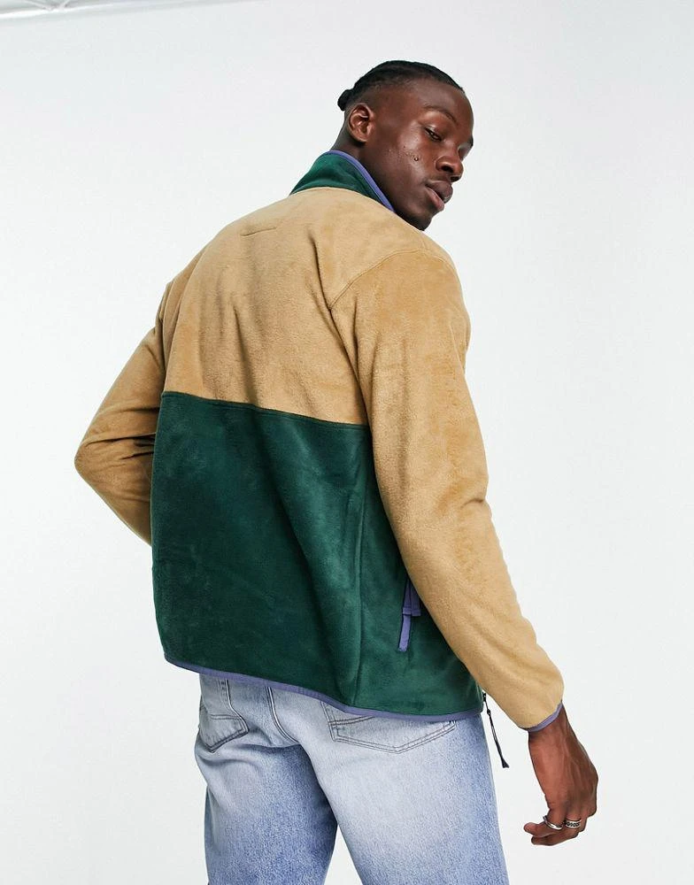 商品Columbia|Columbia Back Bowl full zip fleece jacket in tan and black,价格¥496,第2张图片详细描述