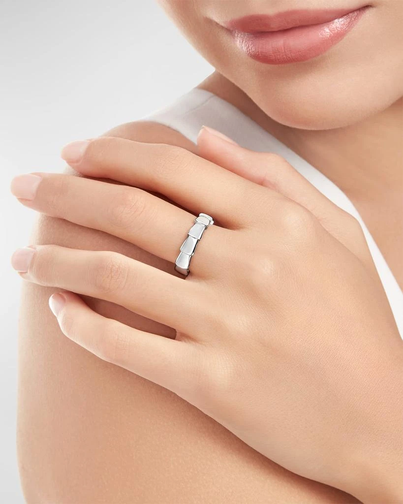 商品BVLGARI|Serpenti Viper Wedding Band Ring in 18k White Gold, EU 52 / US 6,价格¥14970,第2张图片详细描述