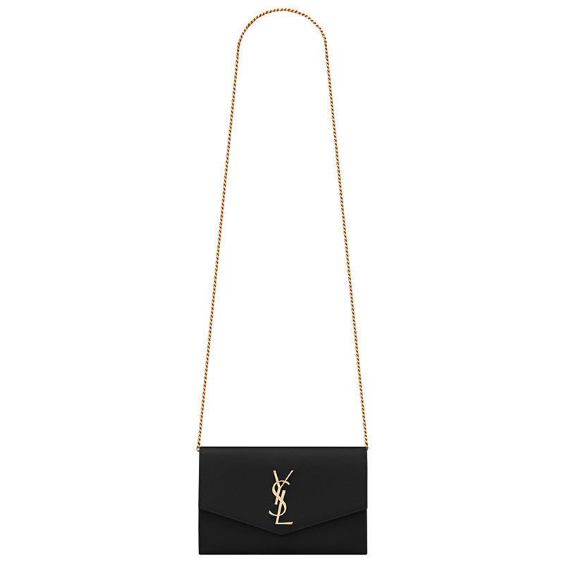 商品Yves Saint Laurent|【现货】SAINT LAURENT PARIS/圣罗兰 2020早春新款UPTOWN系列 迷你粒面小牛皮 翻盖金扣链条单肩包（3色可选）,价格¥9054,第1张图片