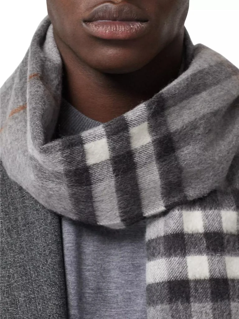 商品Burberry|The Classic Giant Check Cashmere Scarf,价格¥4392,第4张图片详细描述