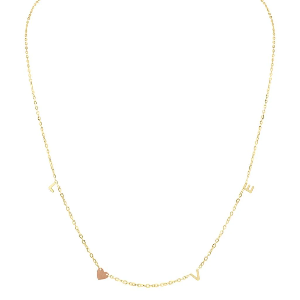 商品SSELECTS|14K Solid Yellow And  Love Necklace With Lobster Clasp,价格¥2303,第1张图片