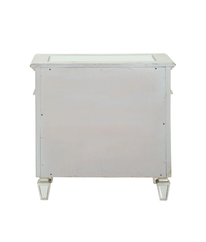 商品Homezia|31" Silver Two Drawers Solid Wood Mirrored Nightstand,价格¥5773,第3张图片详细描述