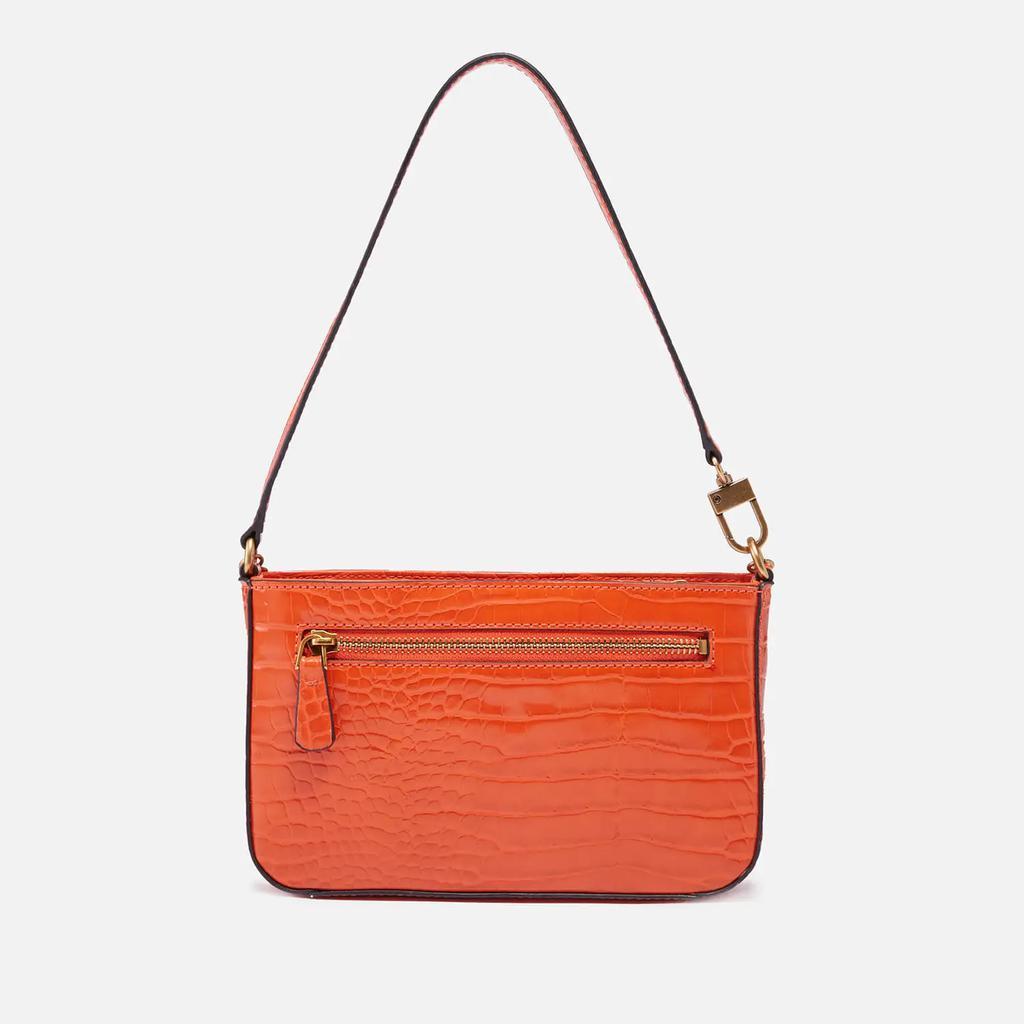 商品GUESS|Guess Women's Katey Croc Mini Top Zip Shoulder Bag - Flame,价格¥920,第5张图片详细描述