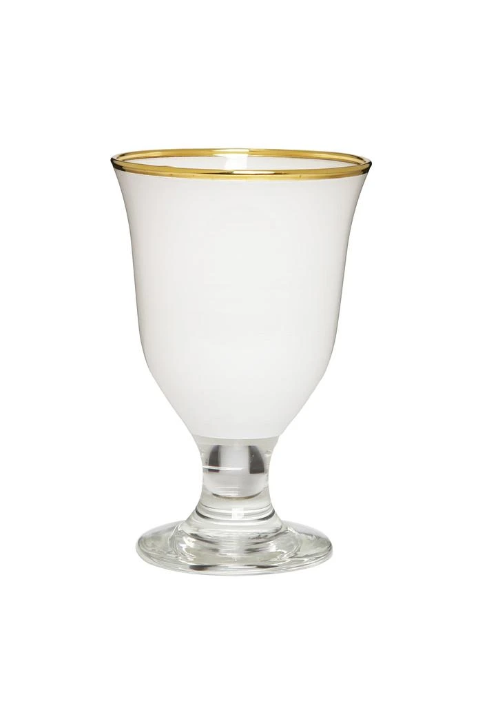 商品Classic Touch Decor|Set of 6 Short Stem Water Glasses White with Clear Stem and Gold Rim,价格¥936,第1张图片