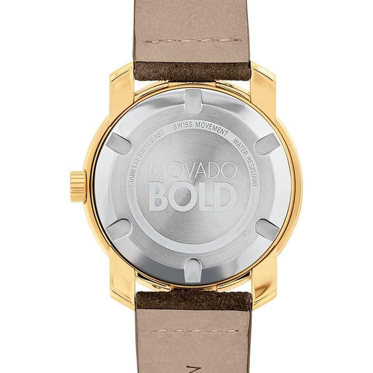 商品Movado|女士波特 麂皮腕带手表 43mm,价格¥3115,第3张图片详细描述