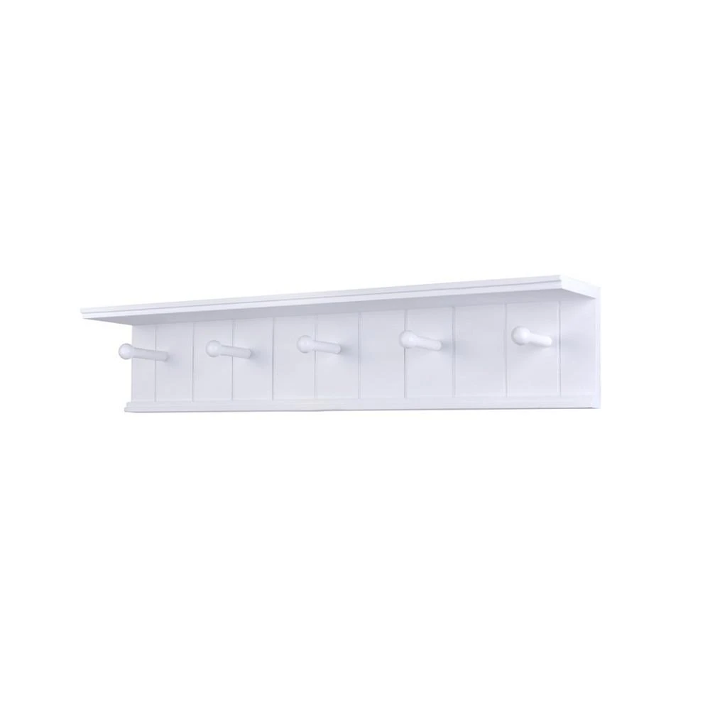 商品Danya B|24" Wall Mount Wooden Coat Rack with Hooks,价格¥524,第1张图片