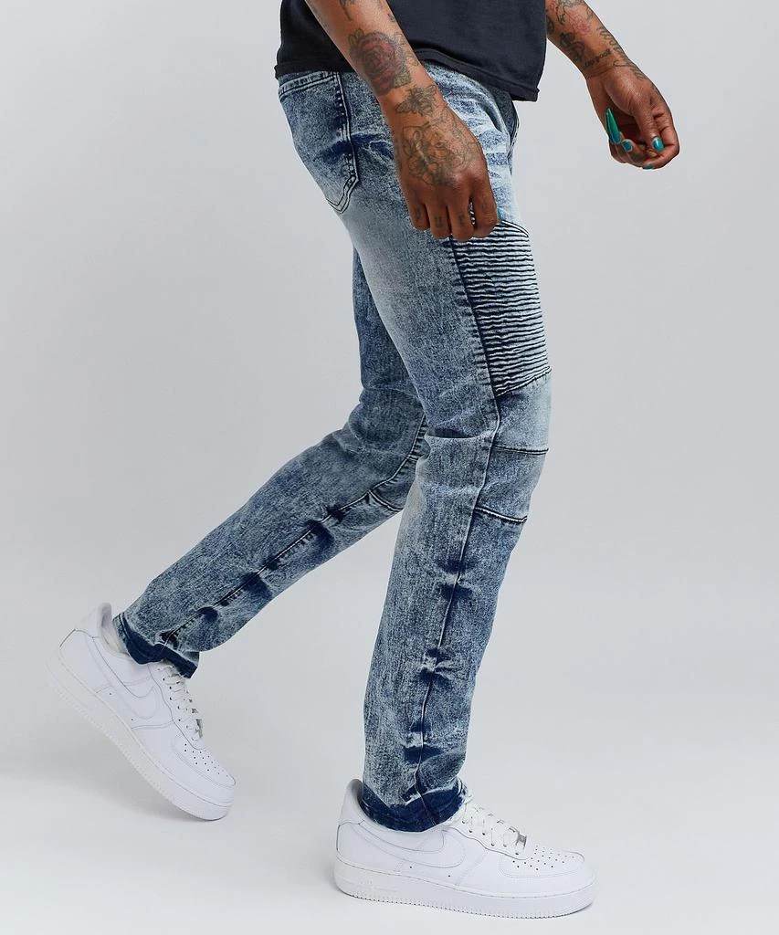 商品Reason Clothing|Wright Acid Wash Skim Fit Denim Jeans,价格¥110,第4张图片详细描述