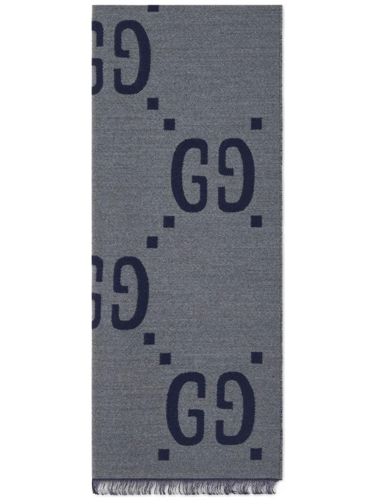 商品Gucci|GUCCI - Gg Wool And Silk Blend Scarf,价格¥4264,第1张图片