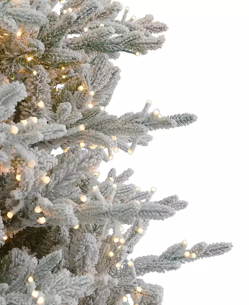 商品Seasonal|Dandan Flocked Pine 7.5' Flocked PE Mixed PVC Tree with Metal Base, 3936 Tips, 2200 Lights, EZ-Connect, Remote, Storage Bag,价格¥20524,第3张图片详细描述