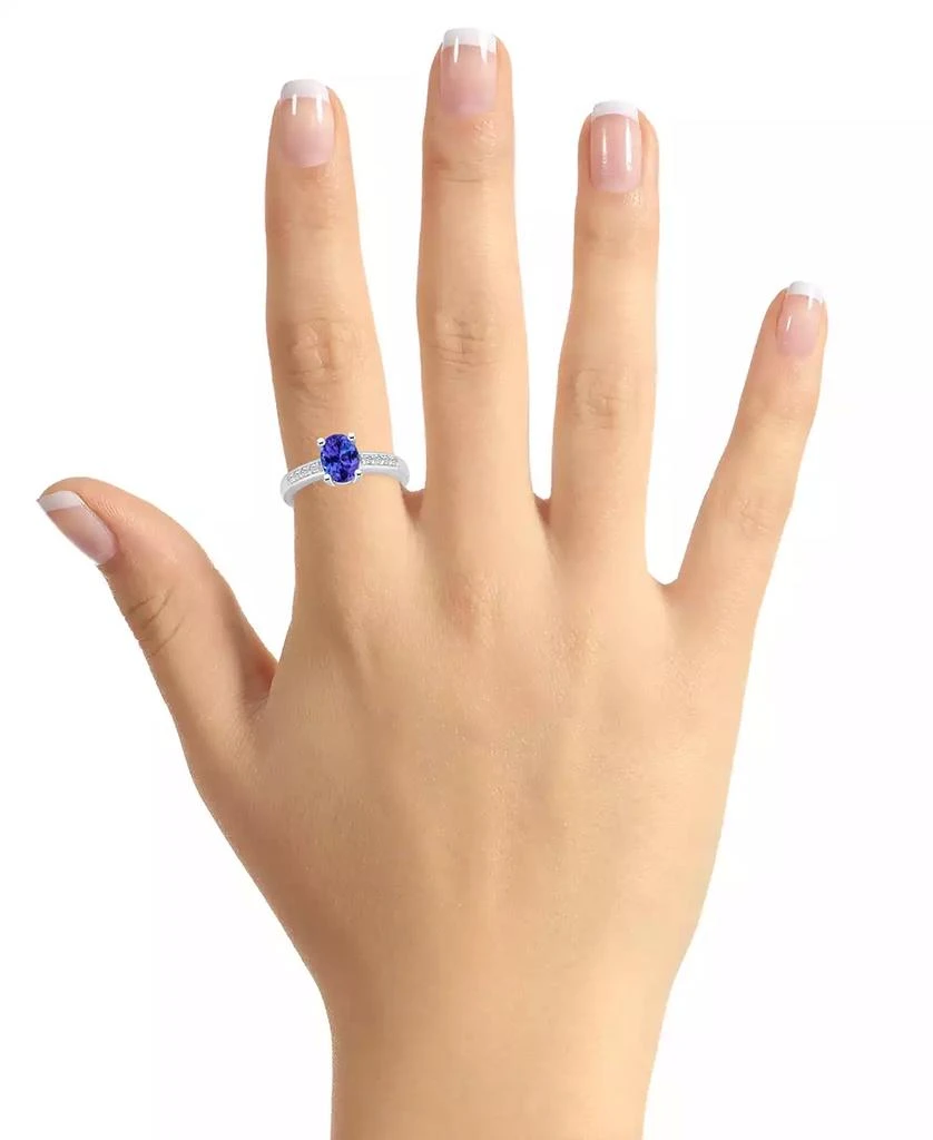 商品Macy's|Tanzanite (1-1/4 ct. t.w.) & Diamond (1/8 ct. t.w.) Ring Set in 14k Gold,价格¥7984,第2张图片详细描述