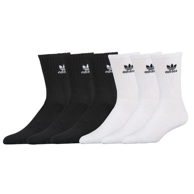 商品Adidas|adidas Originals Trefoil 6-Pack Crew Socks - Boys' Grade School,价格¥136,第1张图片