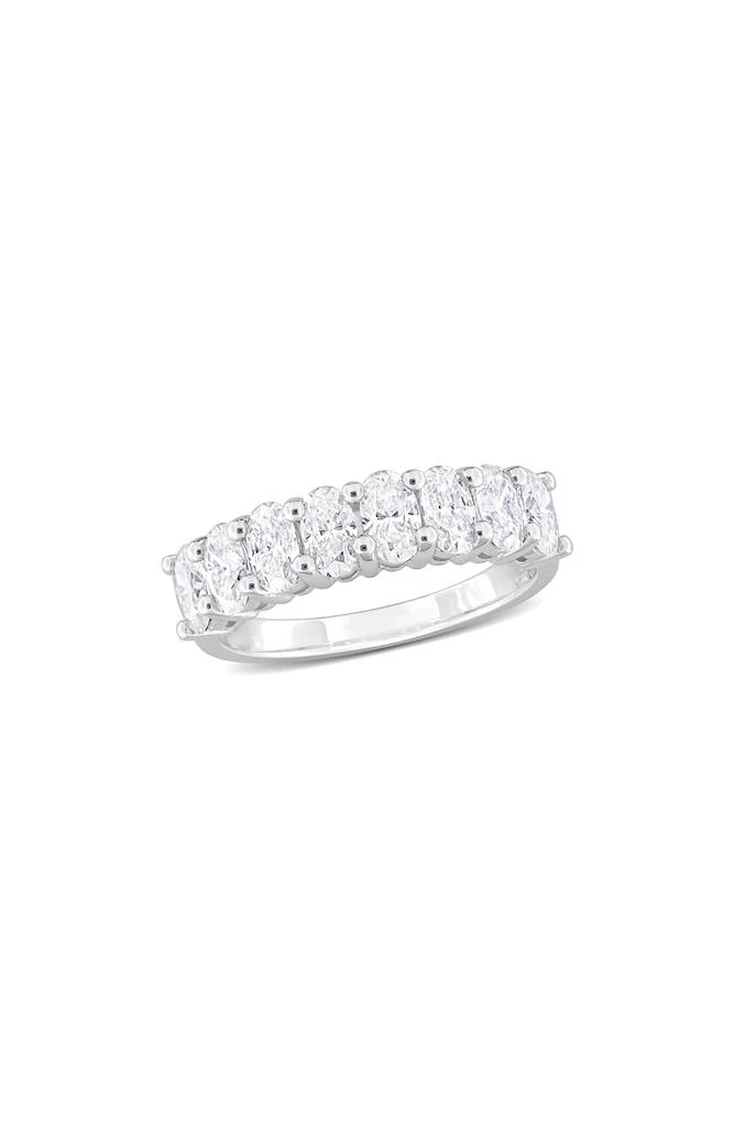 商品DELMAR|Sterling Silver Created Moissanite Oval Band Ring,价格¥1723,第1张图片