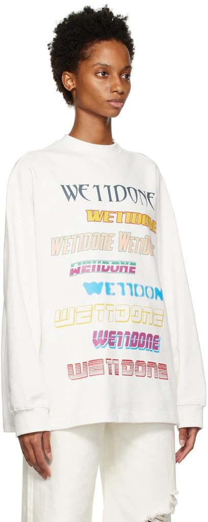 商品We11done|White Printed Sweatshirt,价格¥2174,第2张图片详细描述