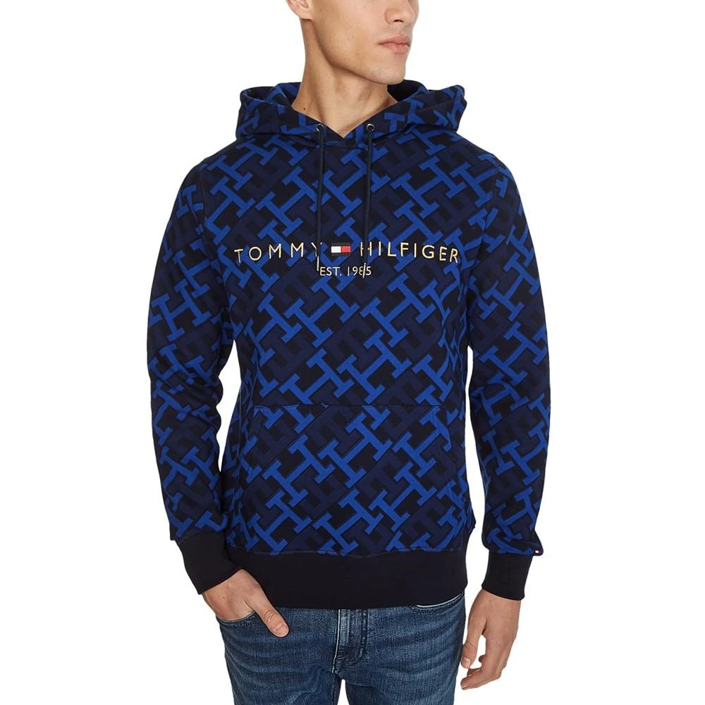 商品Tommy Hilfiger|Men's All-over Monogram Logo Hooded Sweatshirt,价格¥624,第1张图片