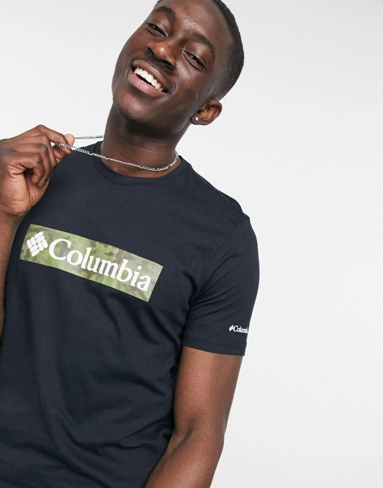 商品Columbia|Columbia Rapid Ridge Graphic t-shirt in black Exclusive at ASOS,价格¥103,第3张图片详细描述