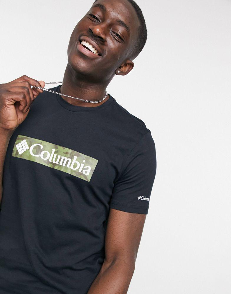 商品Columbia|Columbia Rapid Ridge Graphic t-shirt in black Exclusive at ASOS,价格¥101,第5张图片详细描述