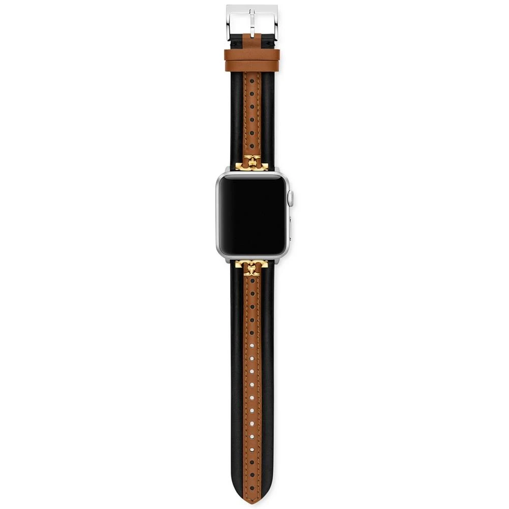 商品Tory Burch|The Kira Black & Luggage Leather Strap For Apple Watch® 38mm/40mm/41mm,价格¥1045,第2张图片详细描述