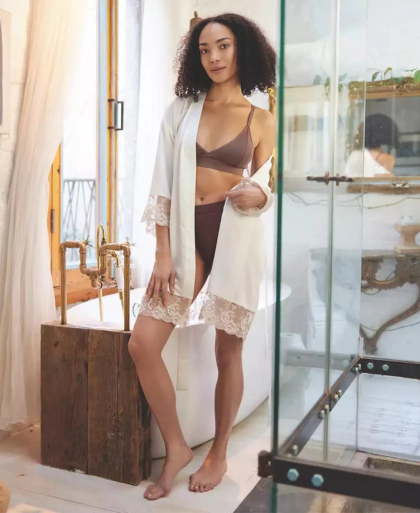 商品Flora Nikrooz|Women's Rosa Satin Coverup Robe,价格¥326,第5张图片详细描述