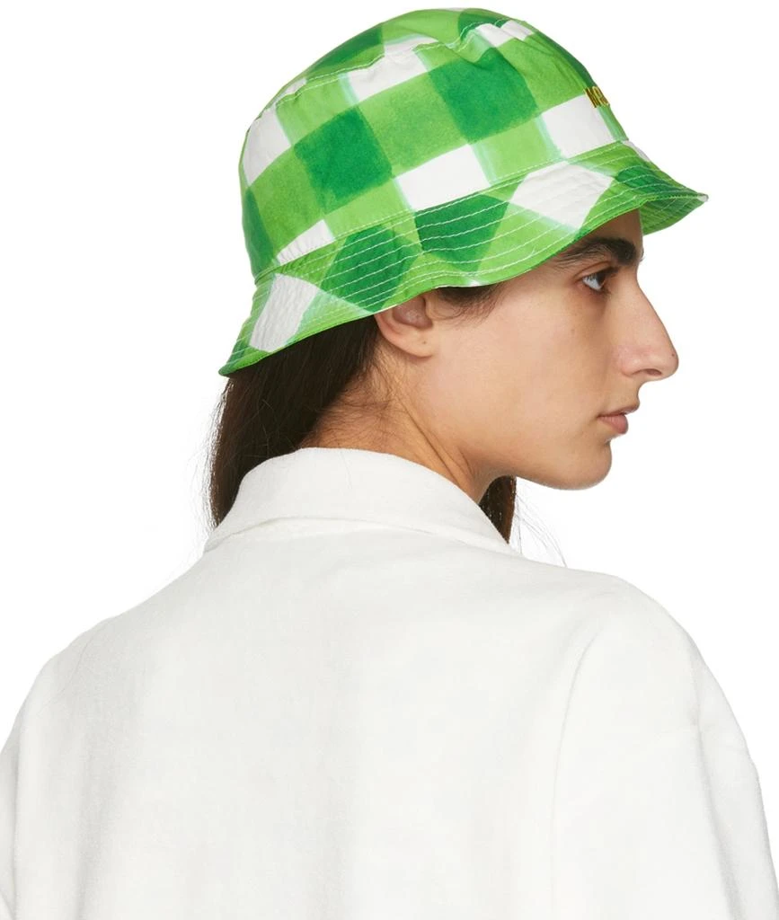 商品MSGM|Green Plaid Bucket Hat,价格¥557,第3张图片详细描述