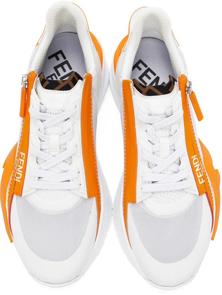 White 'Fendi Flow' Sneakers商品第5张图片规格展示