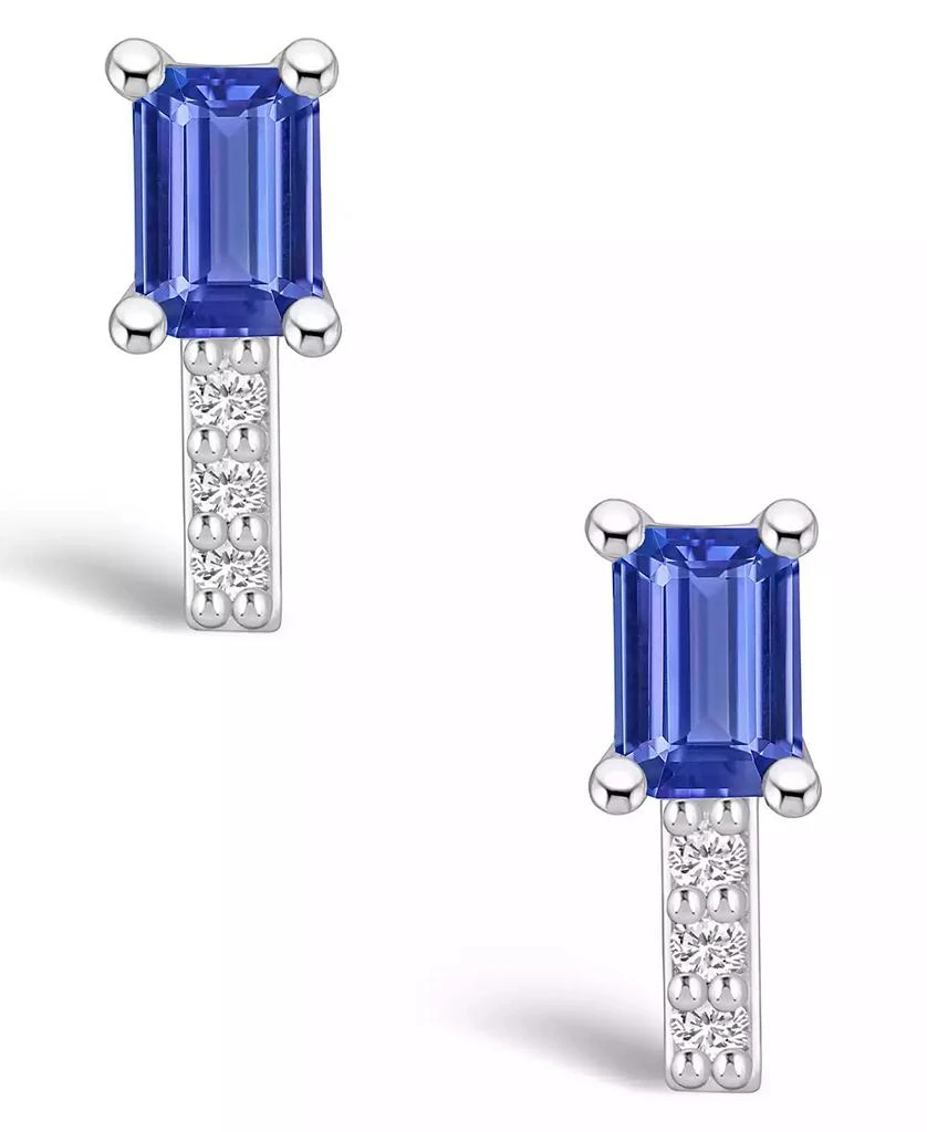 商品Macy's|Tanzanite (1-1/10 Ct. t.w.) and Diamond (1/8 Ct. t.w.) Stud Earrings,价格¥5494,第3张图片详细描述