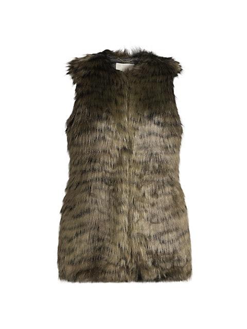 Glam Tiger Faux Fur Vest商品第1张图片规格展示